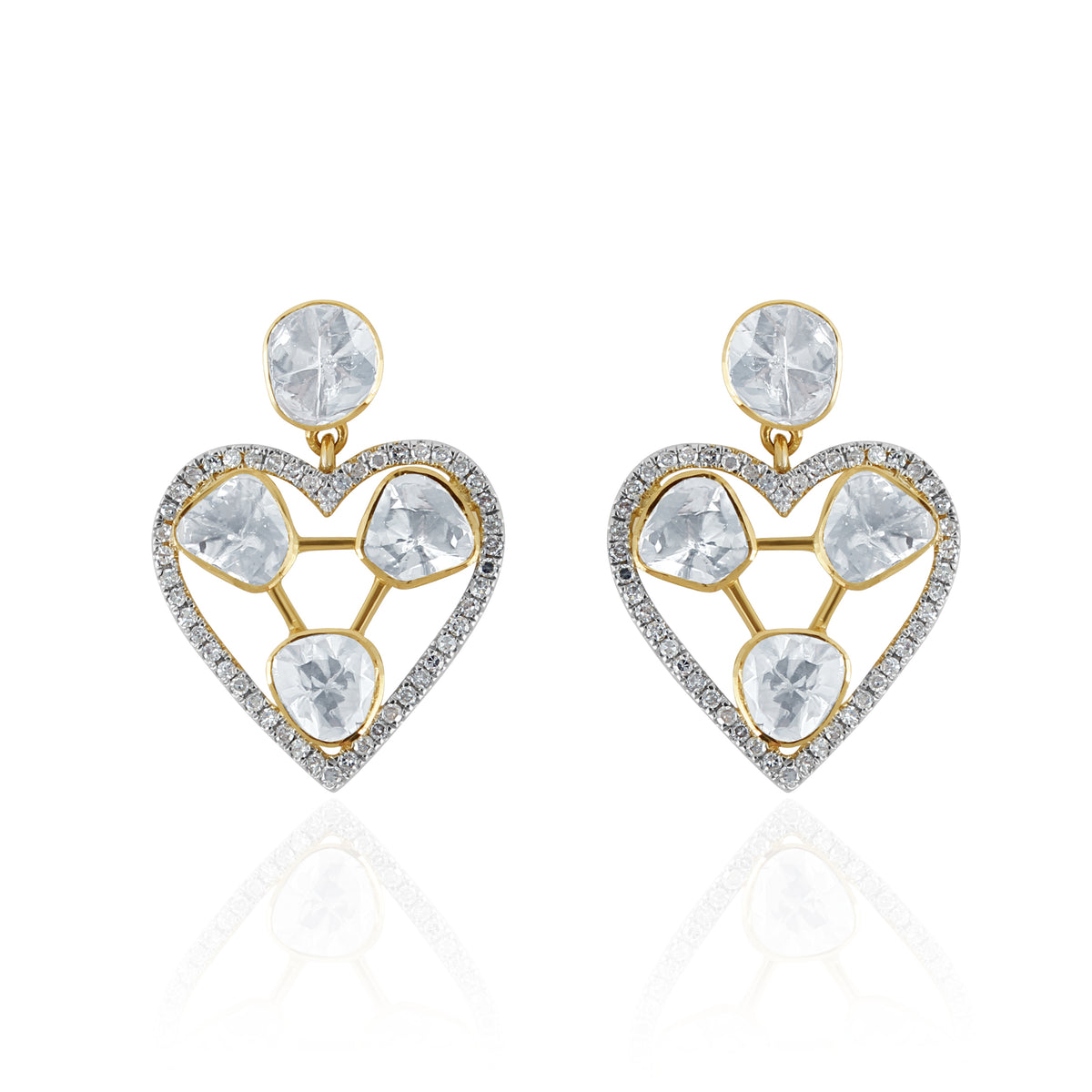Amora Heart Halo Earrings