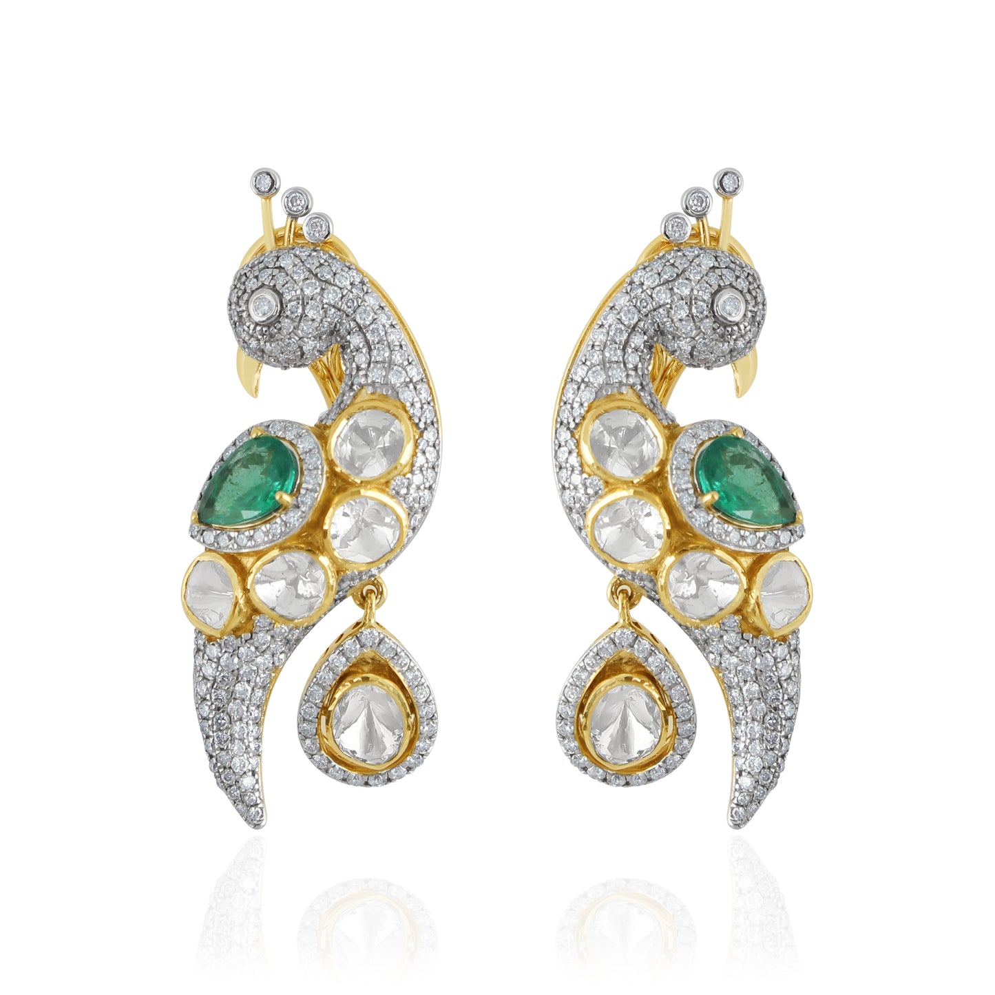Mayura Emerald Earrings