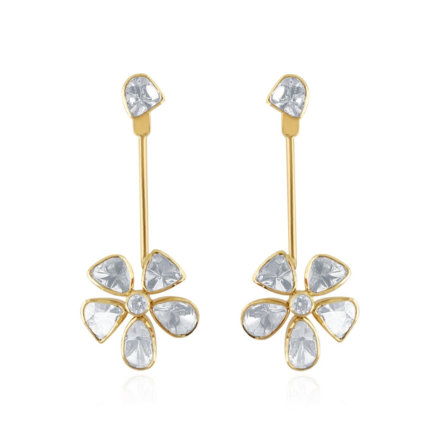 Diamond Flower Earring