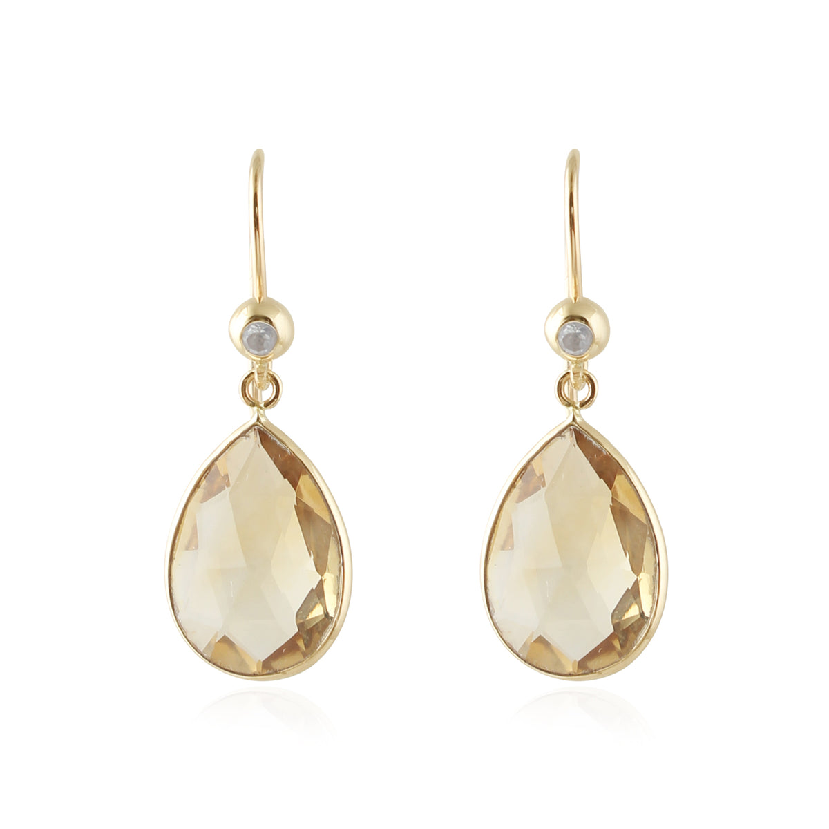 Golden Serenity Drop Earring