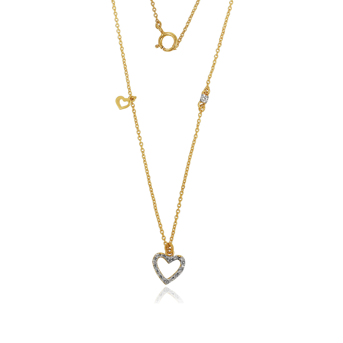 Diamond Heart Bloom Necklace