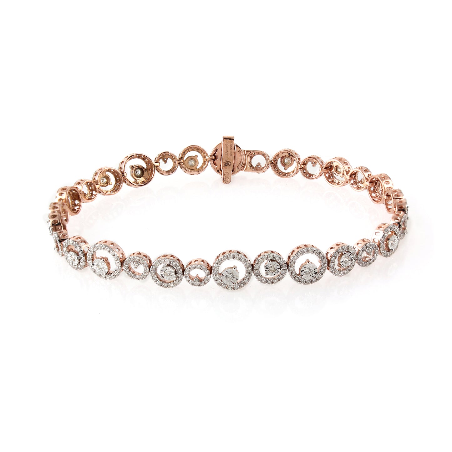 Rose Halo Diamond Bracelet