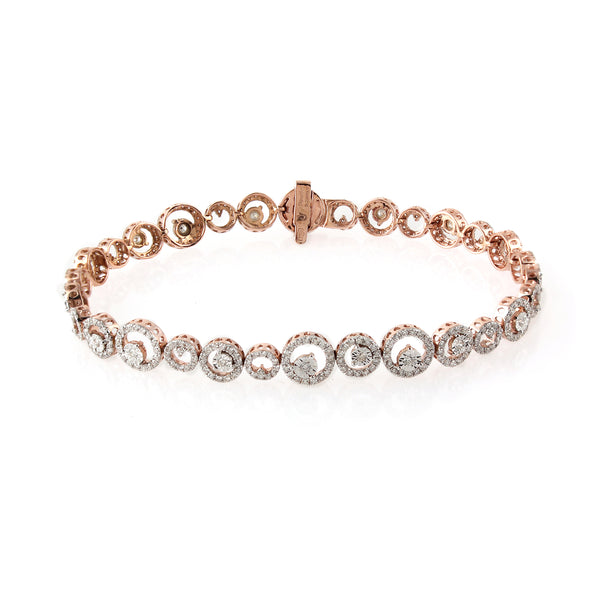 Rose Halo Diamond Bracelet