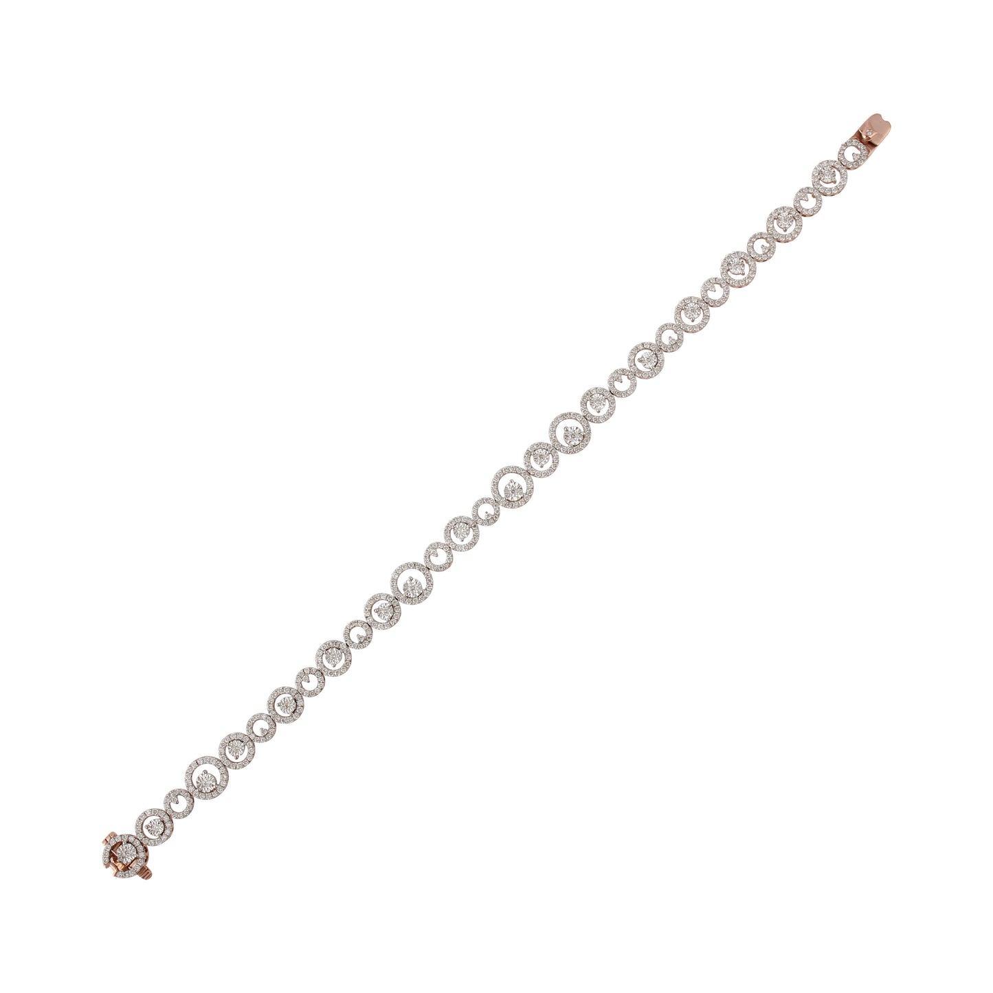 Rose Halo Diamond Bracelet