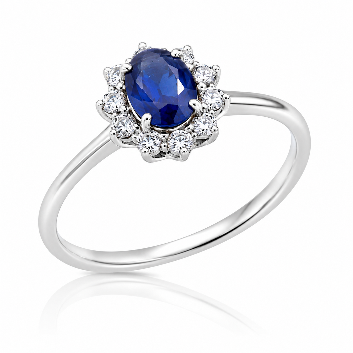 Sapphire Crown Ring