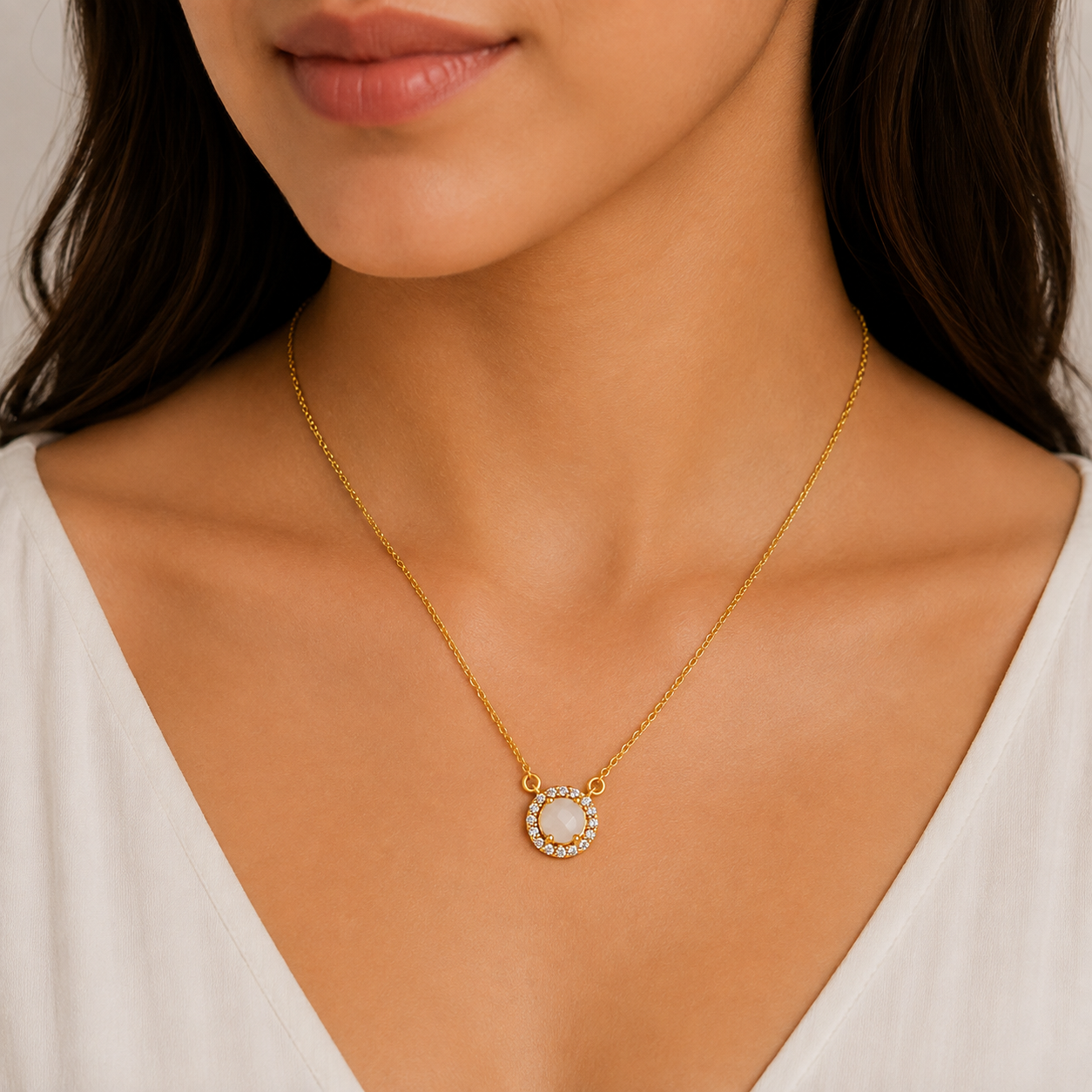 Heavenly Halo Pendant Necklace