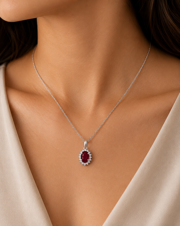 Ruby Starburst Pendant
