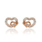 Entwined Heart Diamond Studs