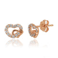 Entwined Heart Diamond Studs