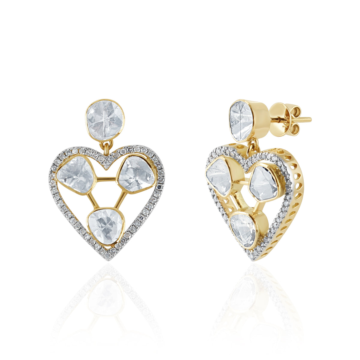 Amora Heart Halo Earrings