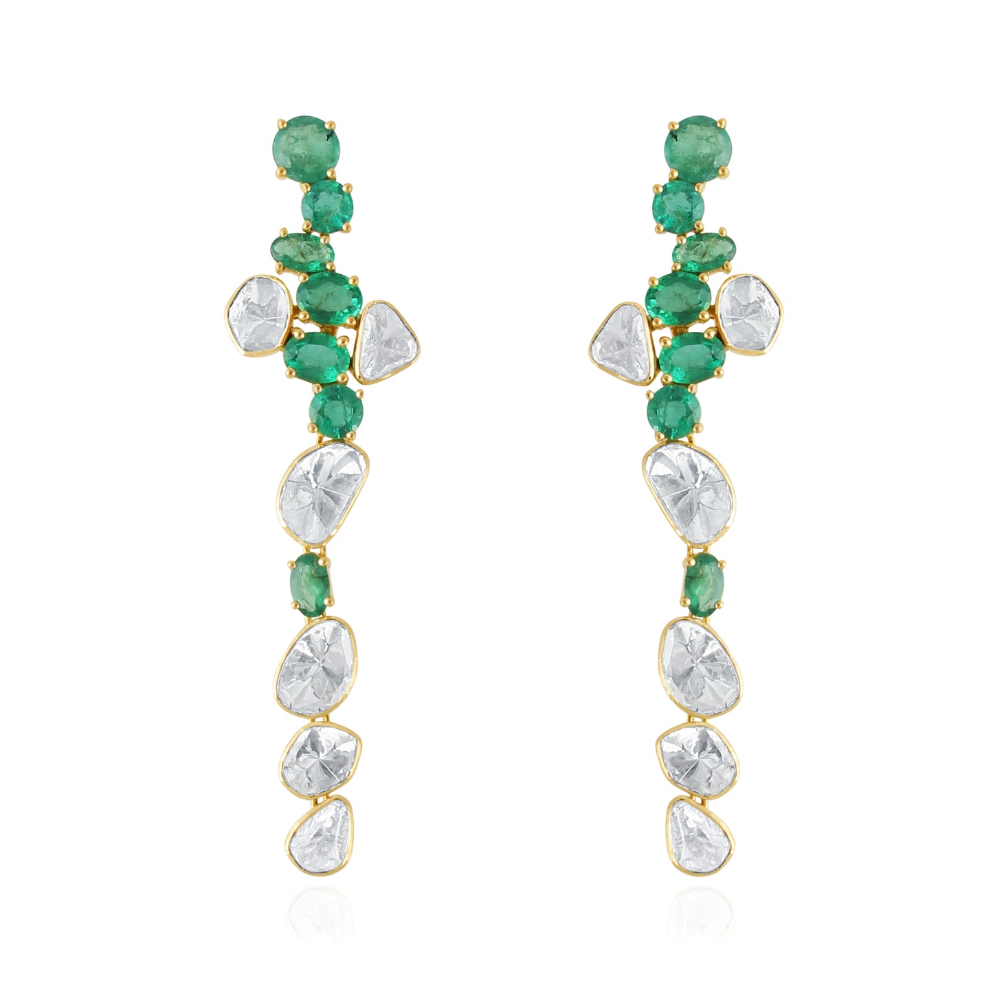 Emerald & Diamond Aurora Earring