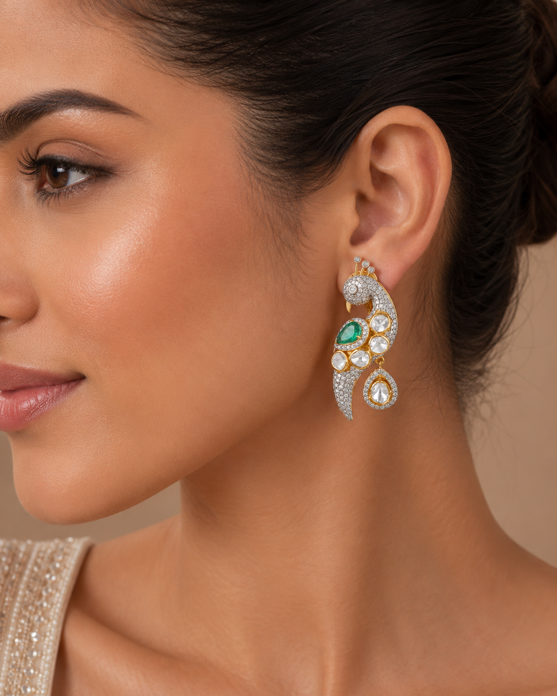 Mayura Emerald Earrings