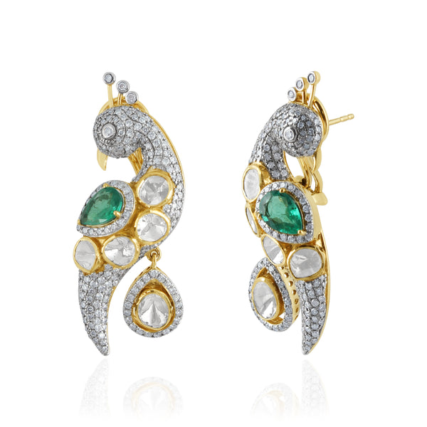Mayura Emerald Earrings