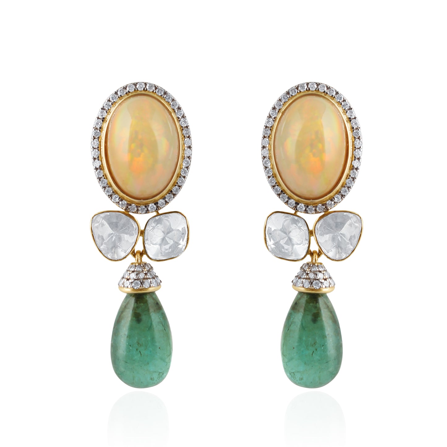 Emerald Mist Drops Earring