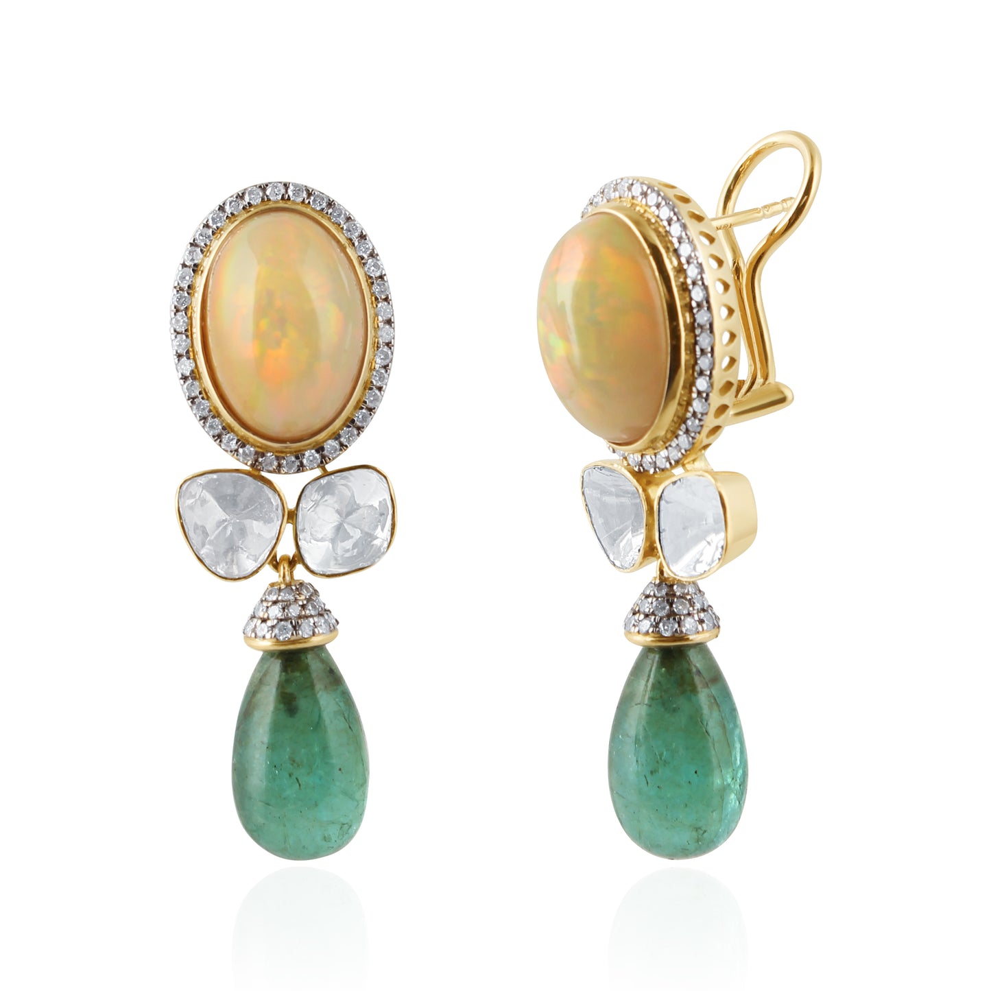 Emerald Mist Drops Earring