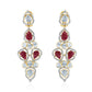 Ruby Rosette Royale Earrings