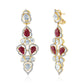Ruby Rosette Royale Earrings
