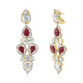 Ruby Rosette Royale Earrings