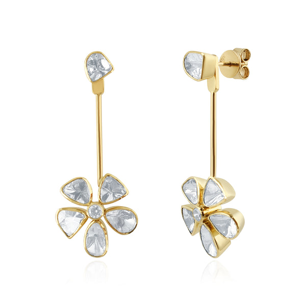Diamond Flower Earring