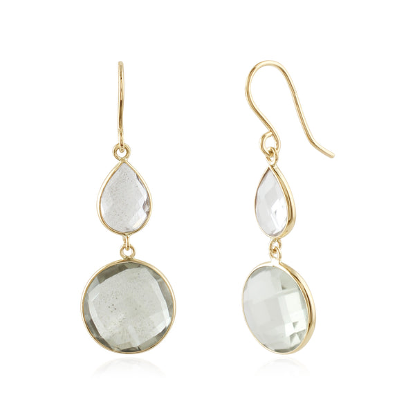 Amethyst Green Glow Earring