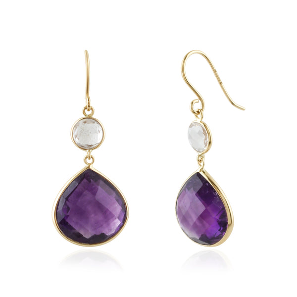 Violet Drop Earring