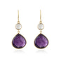 Violet Drop Earring