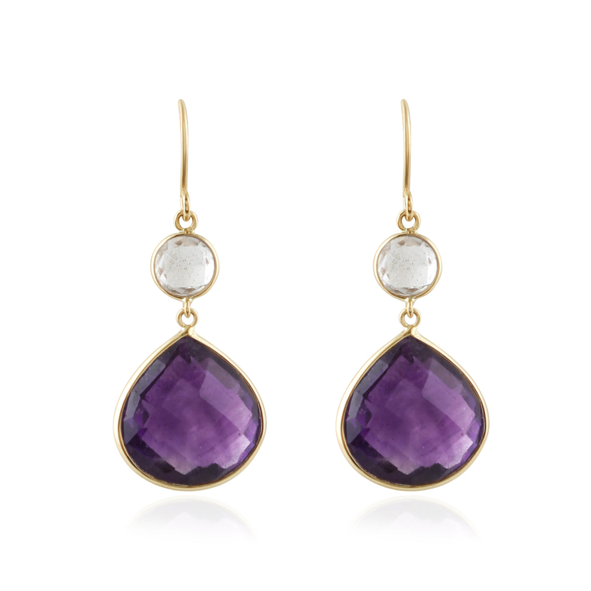 Violet Drop Earring