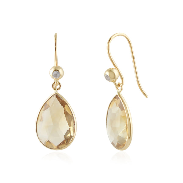 Golden Serenity Drop Earring
