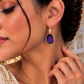 Regal Oval Amethyst Earrings