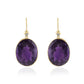 Regal Oval Amethyst Earrings