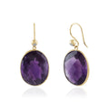 Regal Oval Amethyst Earrings