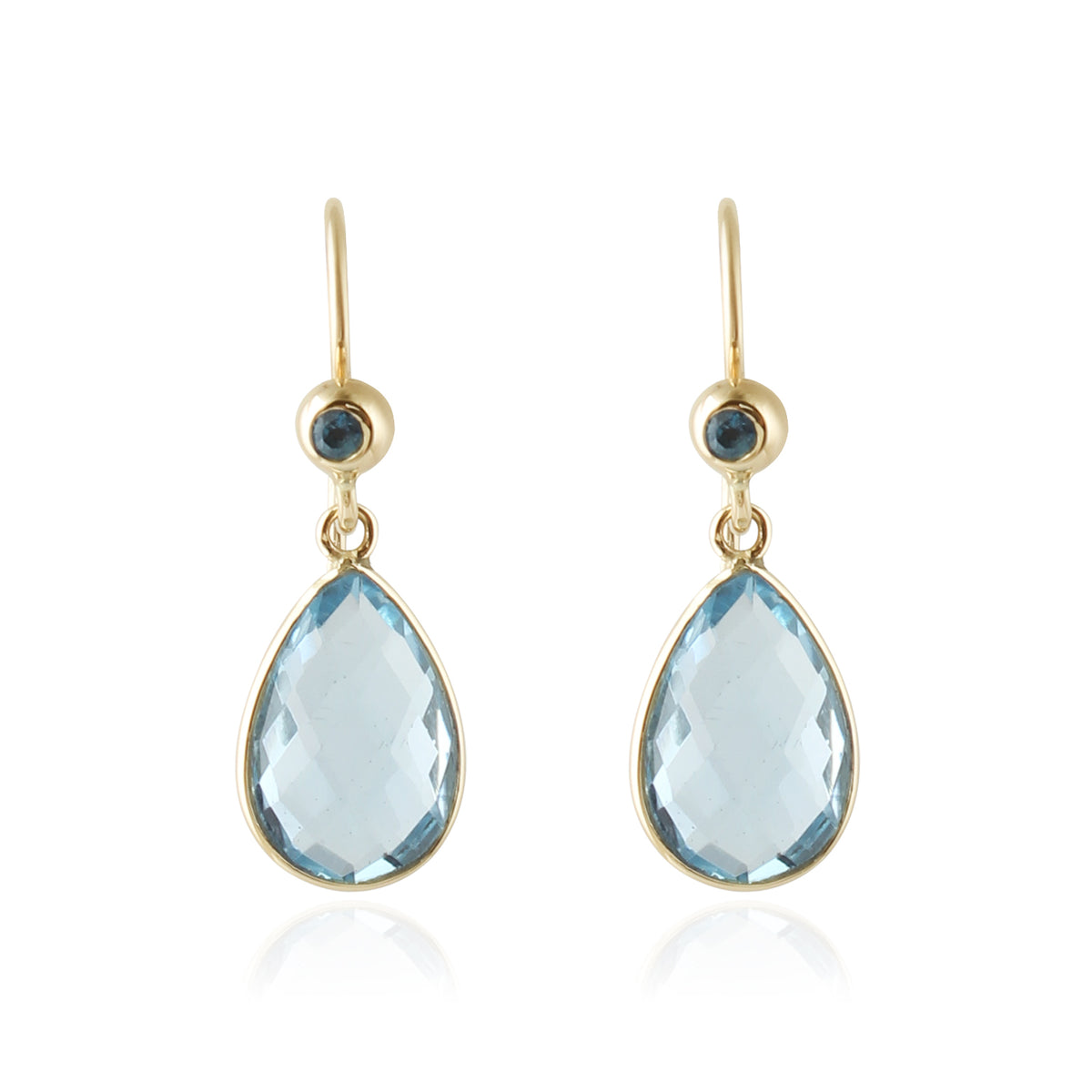 Aurelia Blue Topaz Drop Earrings