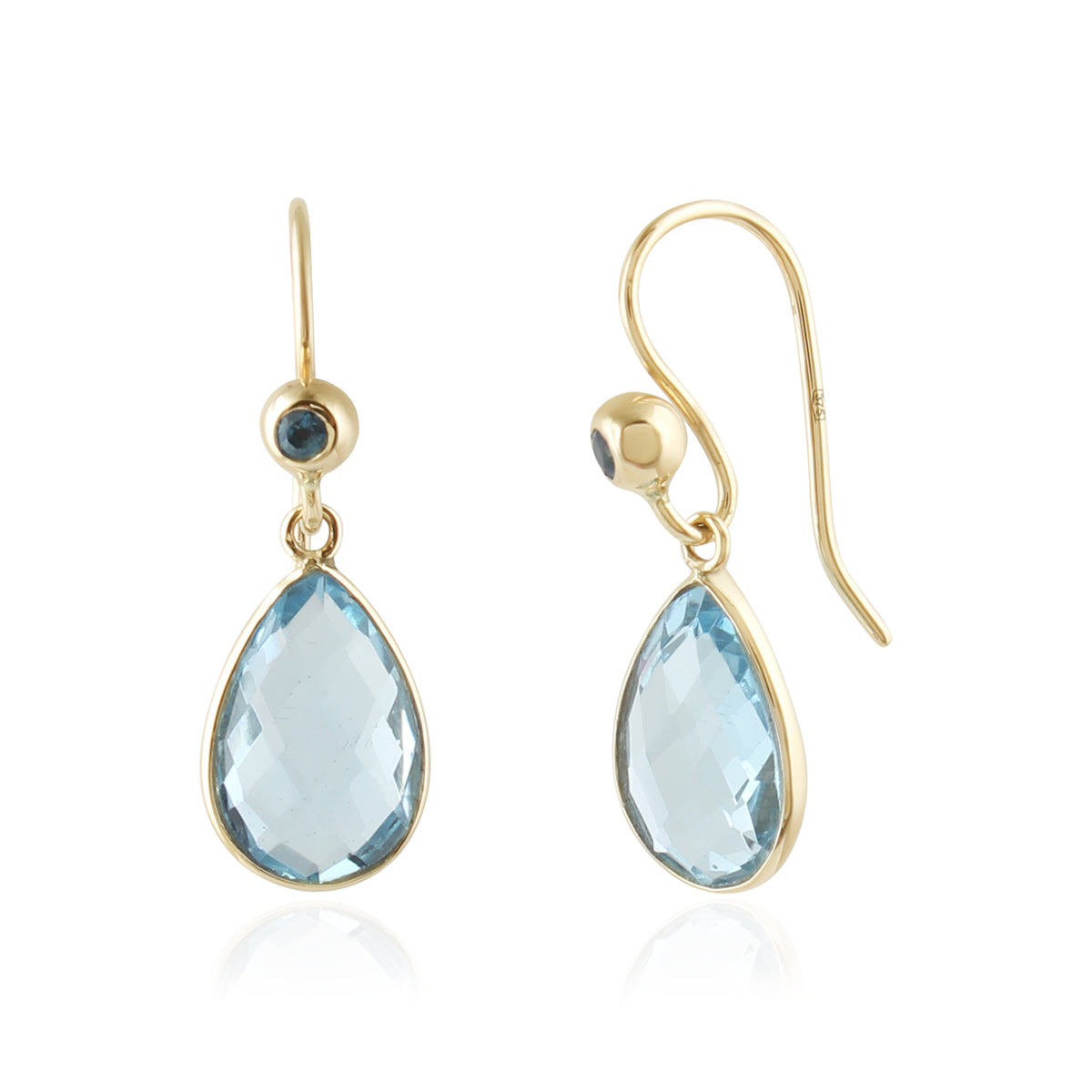 Aurelia Blue Topaz Drop Earrings