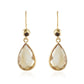 Golden Dusk – Citrine & Smoky Quartz Drop Earrings