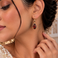 Garnet Glow Drop Earrings