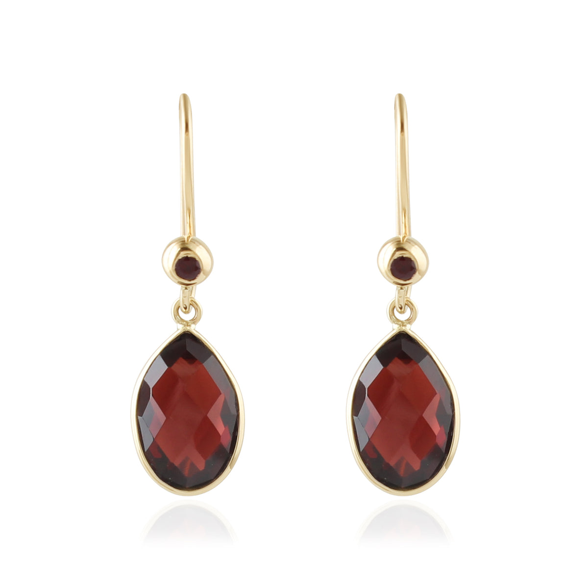 Garnet Glow Drop Earrings