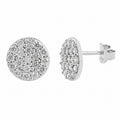 Forever Gold Disc Earrings with Diamonds
