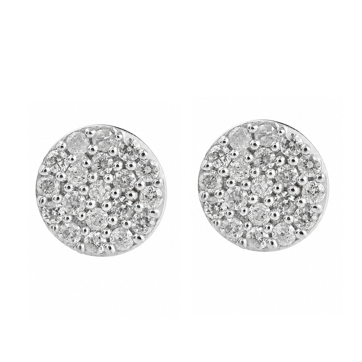 Forever Gold Disc Earrings with Diamonds