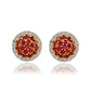 Brimming Earrings Gold with Ruby & Diamonds