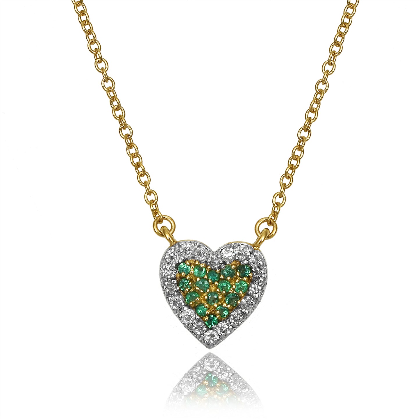 Emerald Amour Heart Necklace