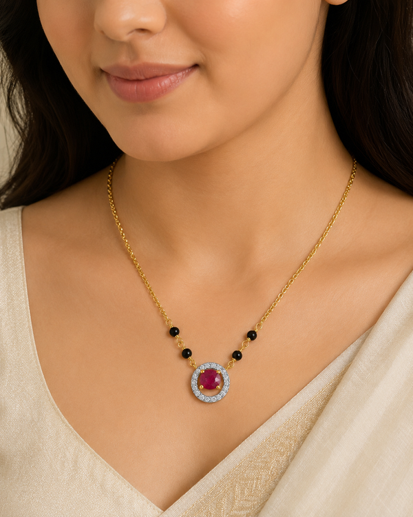 Rajasi Ruby Mangalsutra