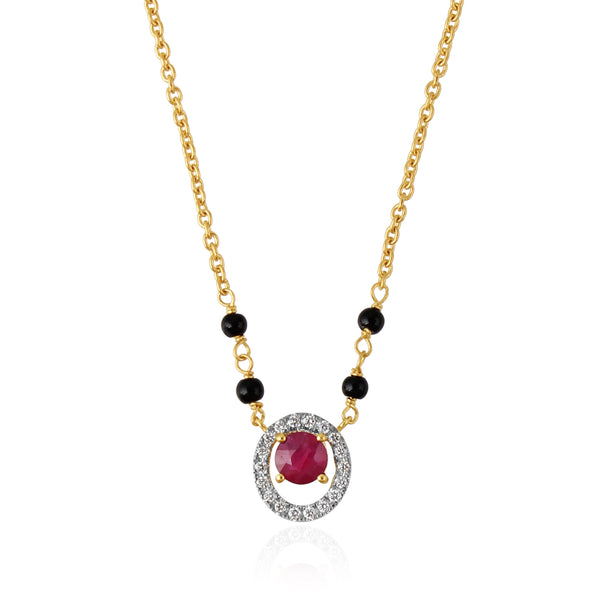 Rajasi Ruby Mangalsutra