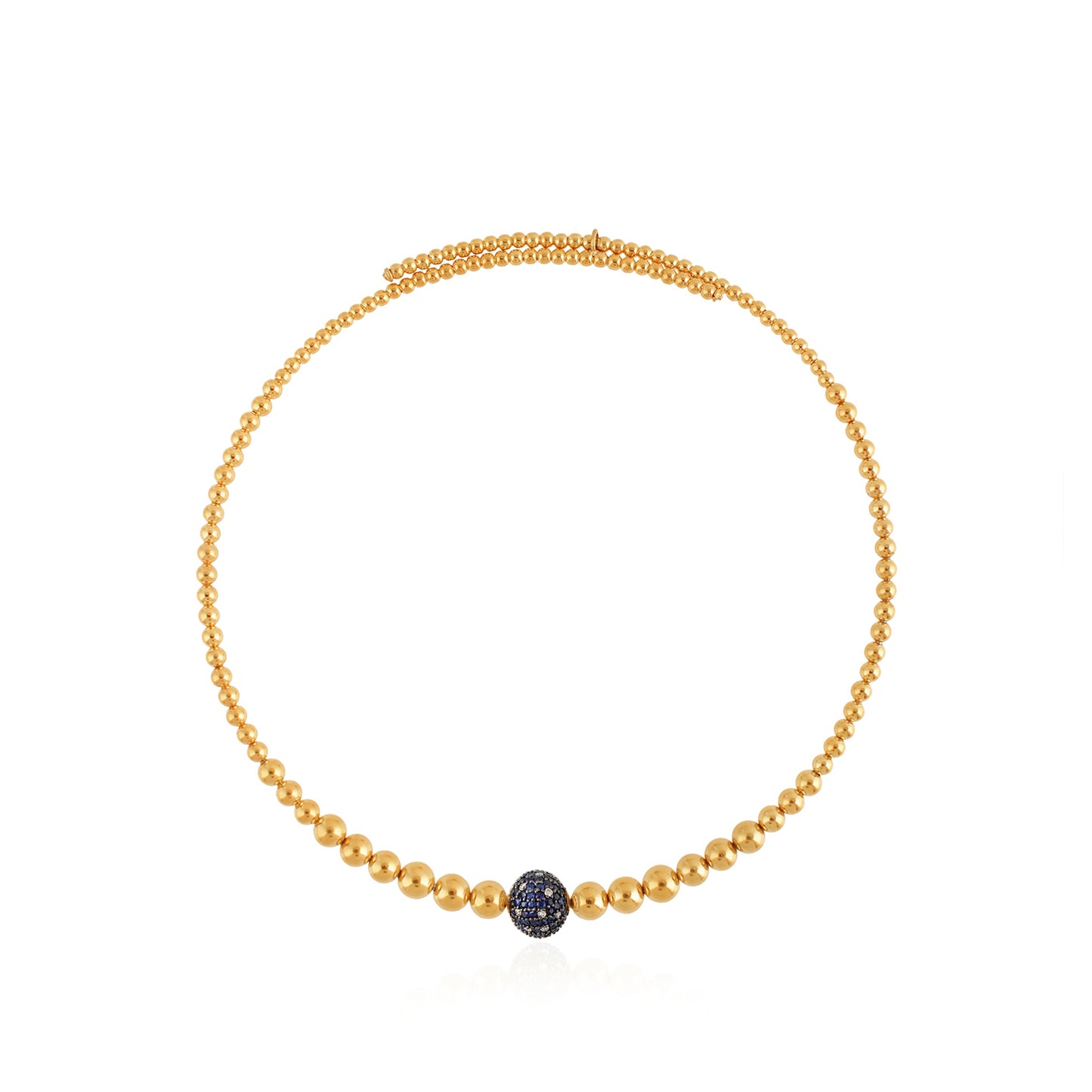 Bloom Sapphire & Diamond Necklace in Yellow Gold