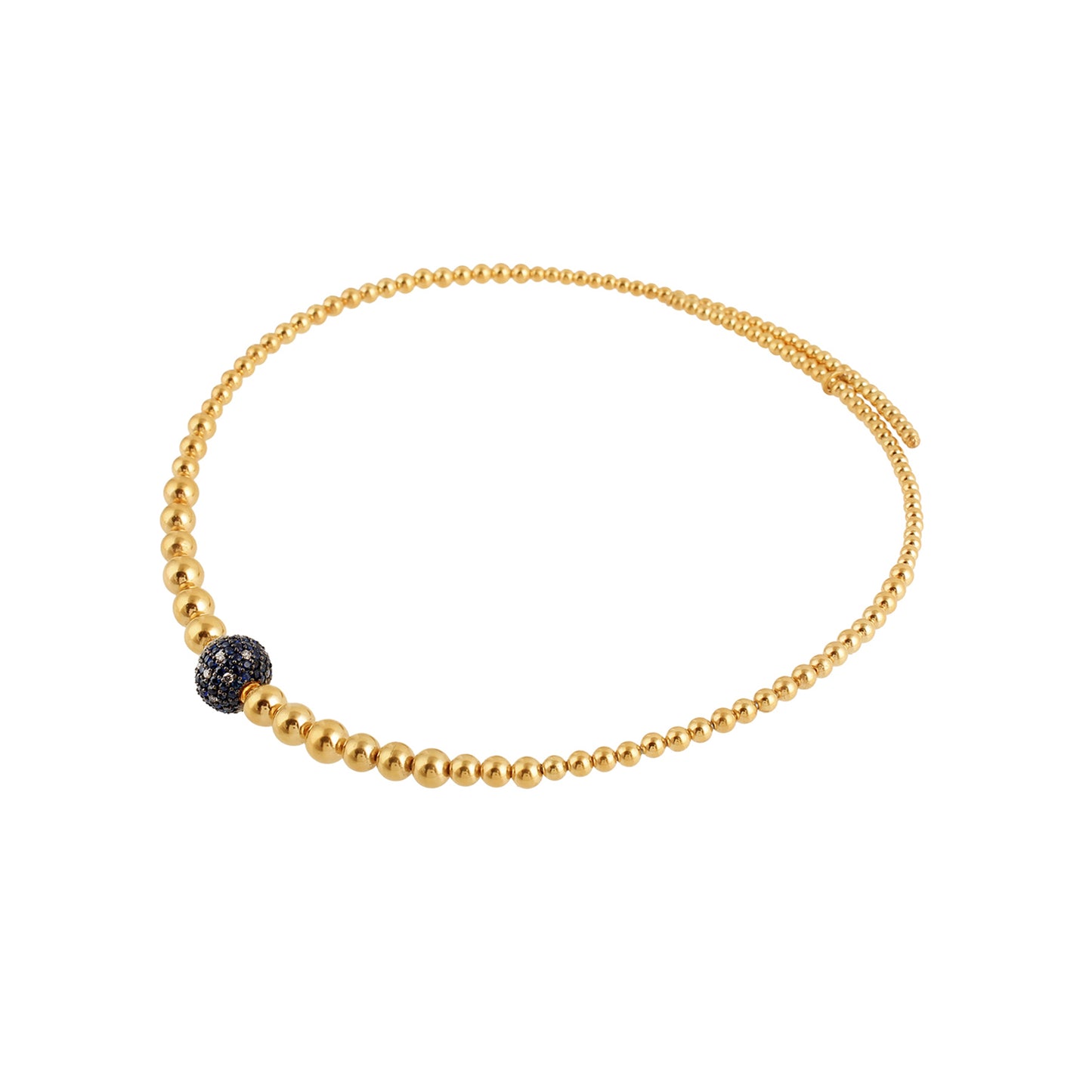 Bloom Sapphire & Diamond Necklace in Yellow Gold