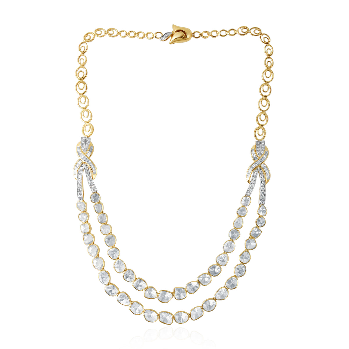 Ethereal Knot Polki Necklace