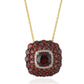 Royal Garnet Halo Necklace