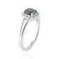Soleil Blue Topaz & Diamond Ring in Platinum