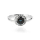 Soleil Blue Topaz & Diamond Ring in Platinum