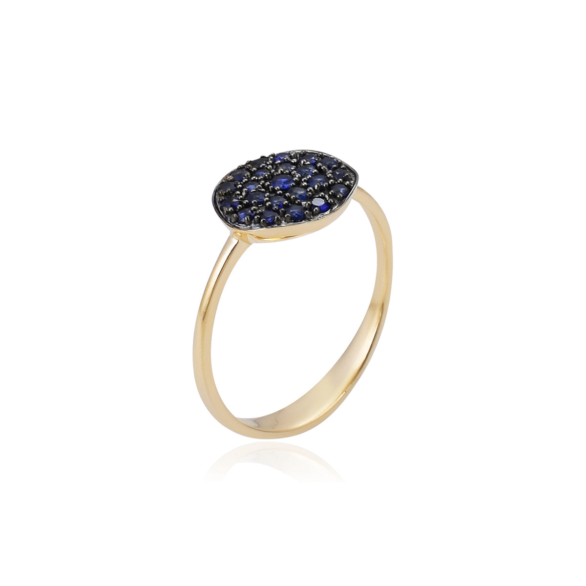 Sapphire Blue Orbit Ring