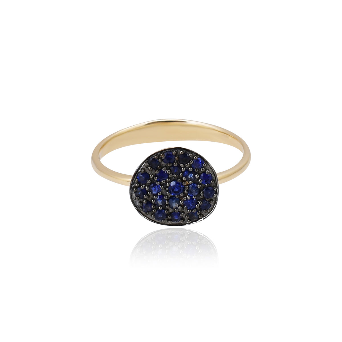 Sapphire Blue Orbit Ring